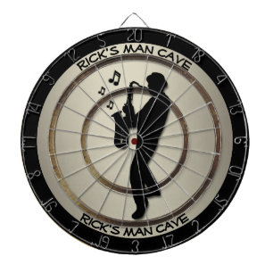 Saxophone Player Personal Man Cave Regulation Dartscheibe