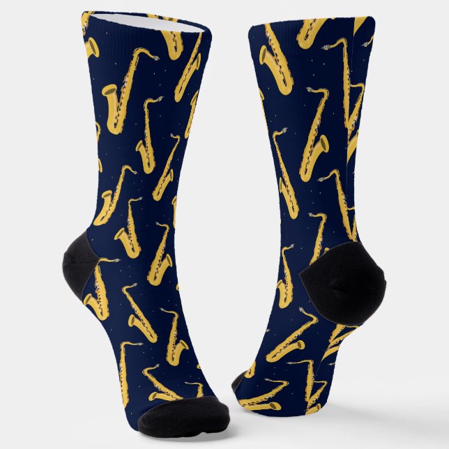 Saxophone Player Socken (Gewinkelt)