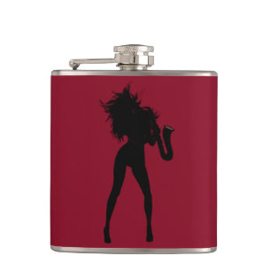 Saxophone Player Woman Flask - Farbe auswählen Flachmann