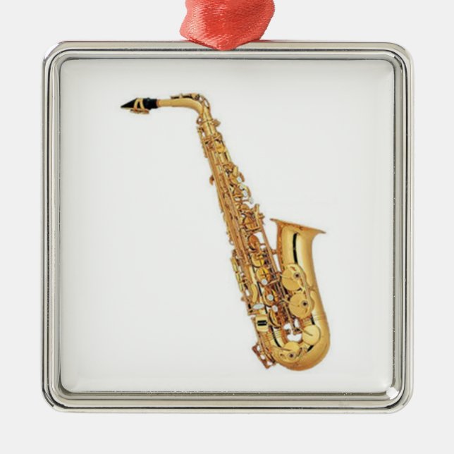 *** SAXOPHONE PLAYER'S** CHRISTMAS ORNATION ORNAMENT AUS METALL (Vorne)