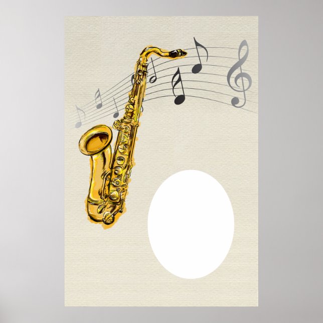 Saxophone Poster Custom (Vorne)
