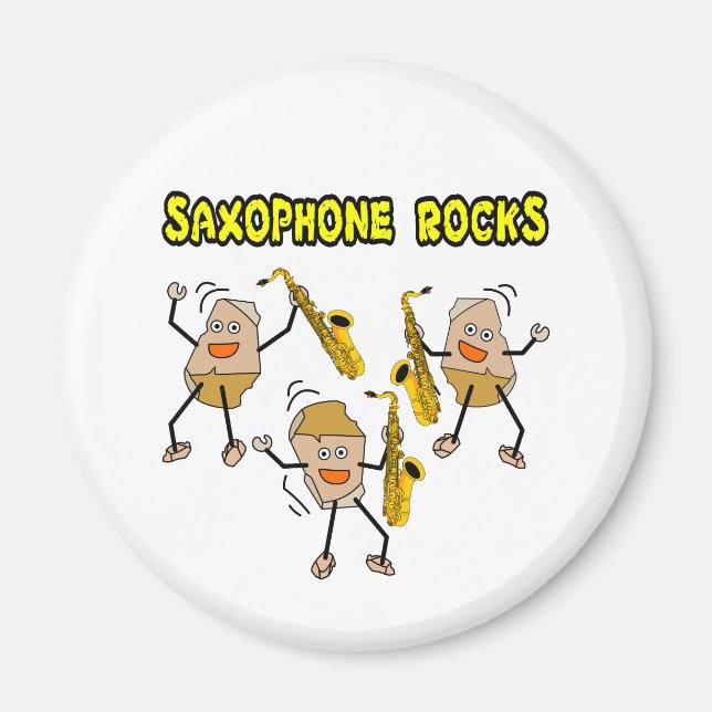Saxophone Rocks Magnet (Vorne)