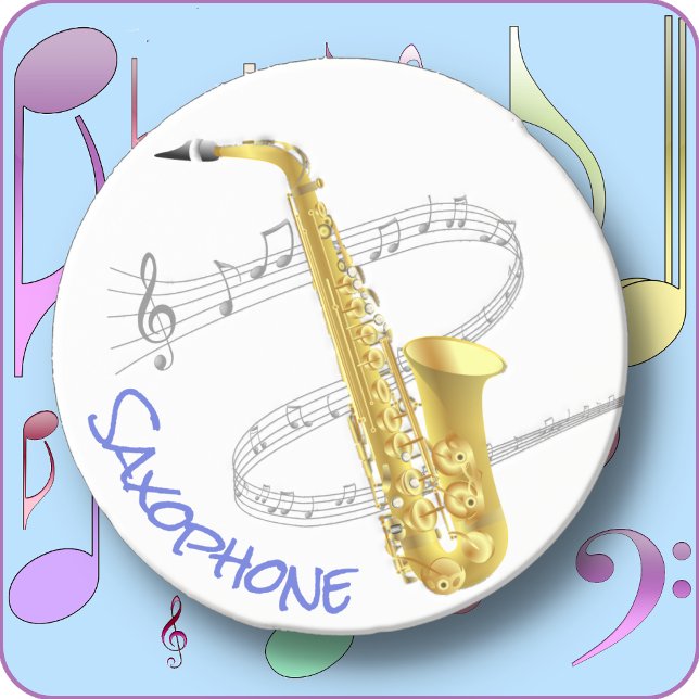 SAXOPHONE - Runder Sandsteinküste Getränkeuntersetzer (Von Creator hochgeladen)
