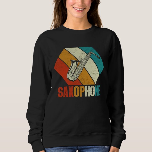 Saxophone Saxaphone Player Music Jazz Tenor  3 Sweatshirt (Vorderseite)