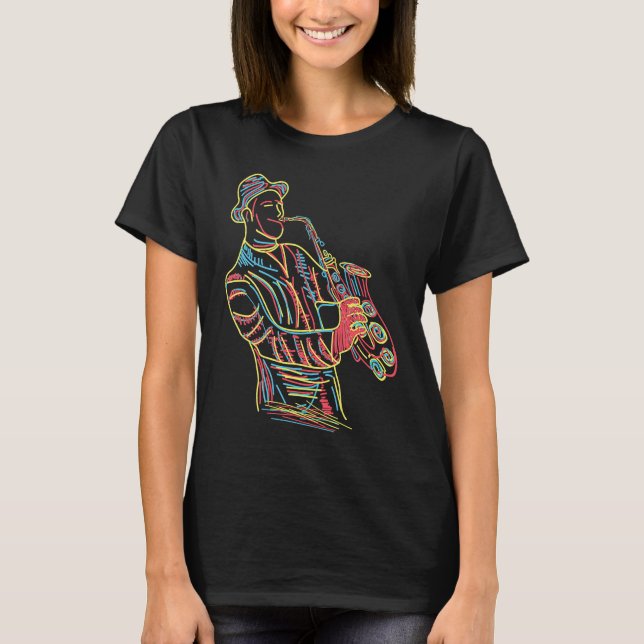 Saxophone Saxophone Player And Musician T-Shirt (Vorderseite)