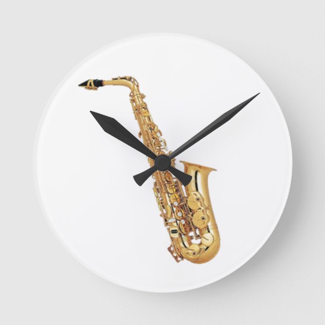 **SAXOPHONE** SCHLIESSEN RUNDE WANDUHR (Vorderseite)