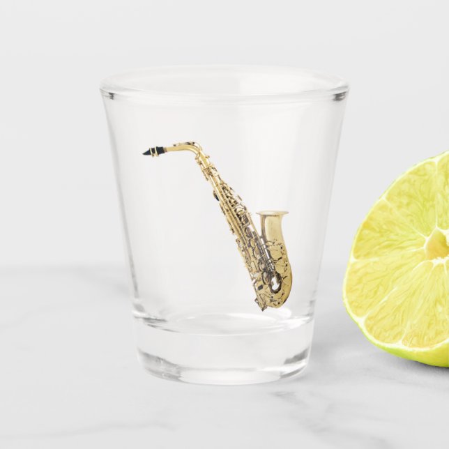 Saxophone Shot Glass Schnapsglas (Vorderseite)