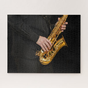 Saxophone-Spieler gibt Saxophonist Jazz ab Puzzle