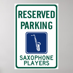Saxophone Spieler Parken Poster