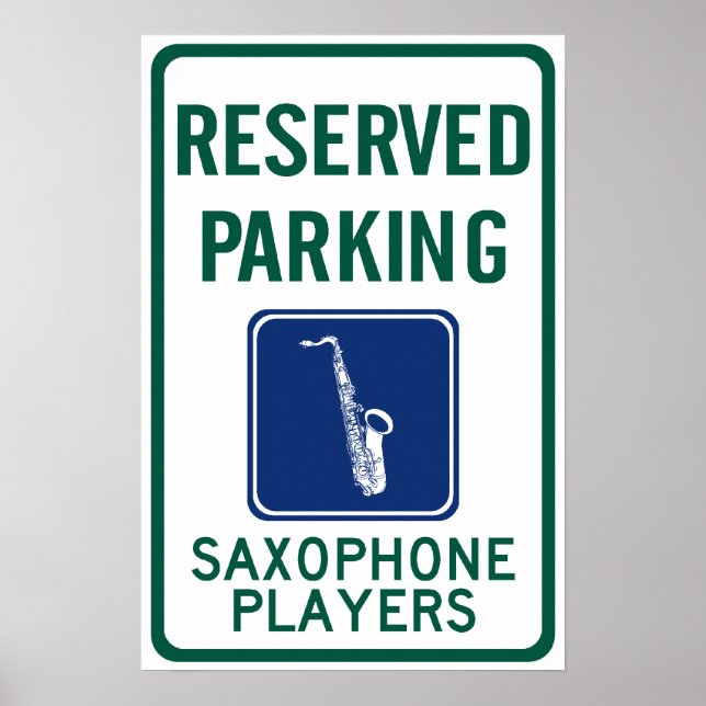 Saxophone Spieler Parken Poster (Vorne)