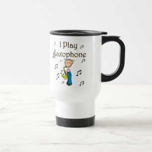 Saxophone-Spieler-Tasse Reisebecher