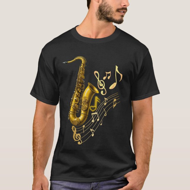 Saxophone T - Shirt für Musikfans (Vorderseite)