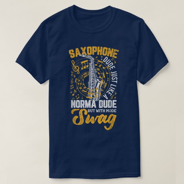 Saxophone Typ Funny Jazz Musiker Gr T-Shirt (Design vorne)