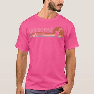 Saxophone Vater für Männer Pater Retro Jazz Musici T-Shirt