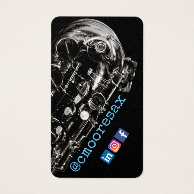 Saxophone Visitenkarten (Vorderseite)