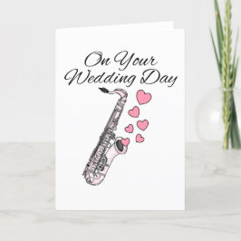 Saxophone Wedding Card Sax Player Jazz Musiker Dankeskarte
