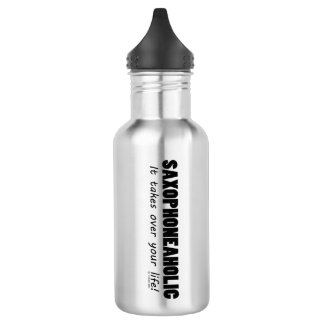Saxophoneaholisches Leben Edelstahlflasche