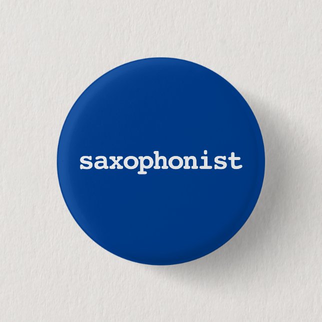 Saxophonist-Druckknopf Button (Vorderseite)