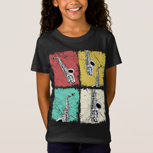 Saxophonist Geschenk Männer Frauen Jazz Musik Saxo T-Shirt (Vorderseite)