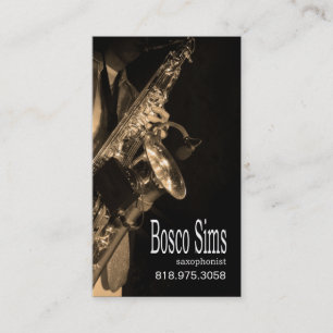 Saxophonist-Musiker für Musikindustrie-Karte Visitenkarte