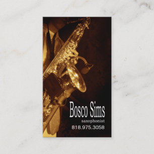 Saxophonist-Musiker für Musikindustrie-Karte Visitenkarte