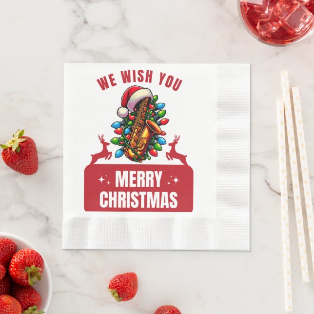 Saxophonist-Spieler Saxophonist Sax Serviette (Beispiel)