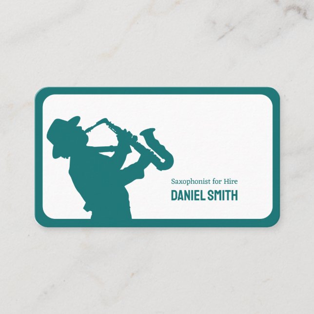 Saxophonist Visitenkarte (Vorderseite)