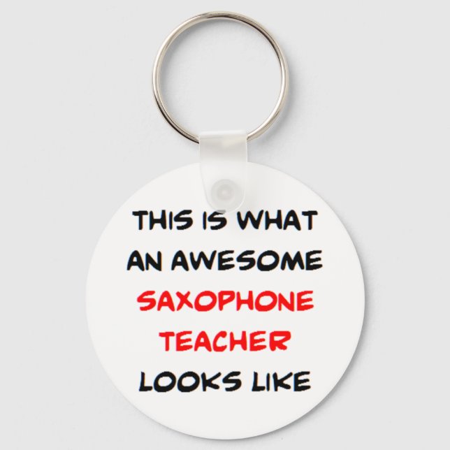 Saxophonlehrer, großartig schlüsselanhänger (Vorderseite)