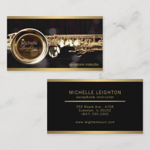 Saxophonlehrkarte Visitenkarte
