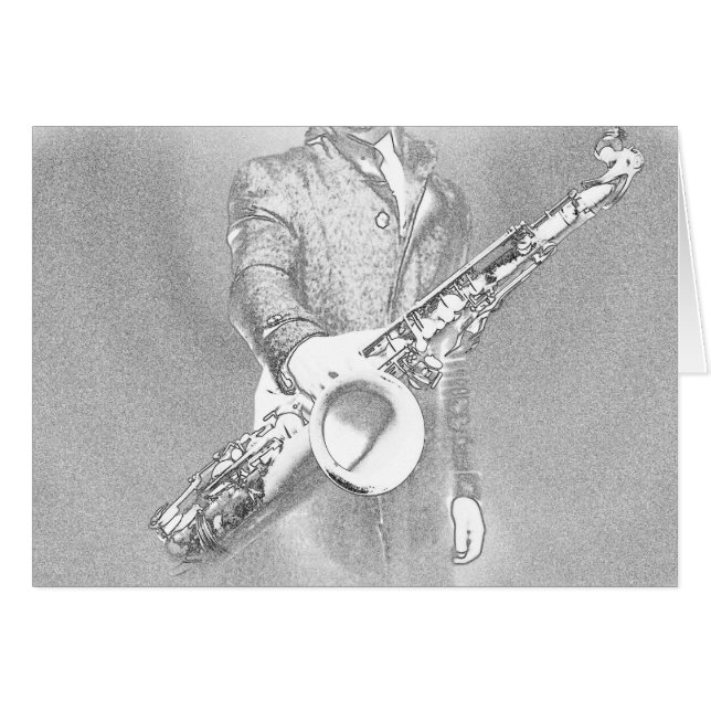 Saxophonspieler (Vorderseite (Horizontal))