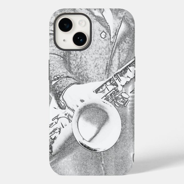 Saxophonspieler Case-Mate iPhone Hülle (Rückseite)