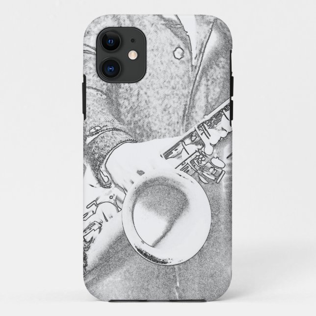 Saxophonspieler Case-Mate iPhone Hülle (Rückseite)