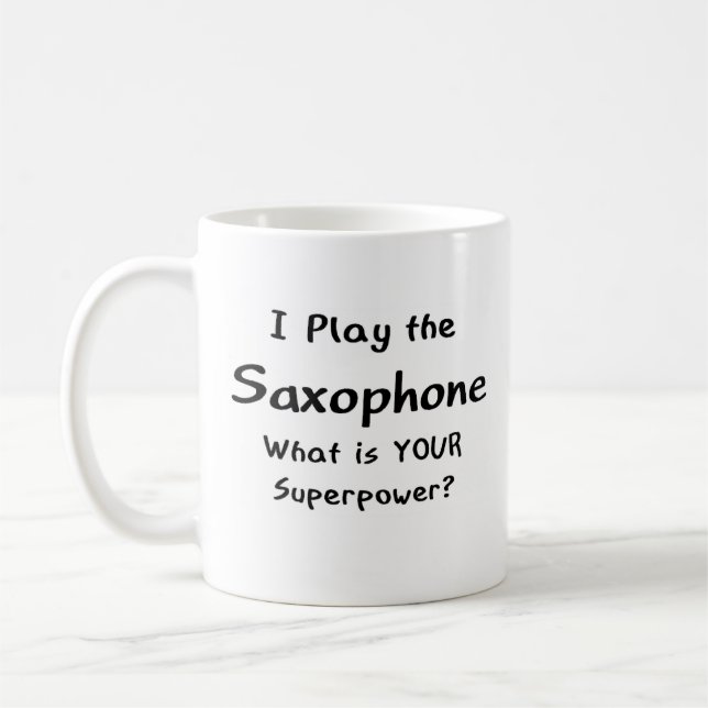 Saxophonspieler Kaffeetasse (Links)