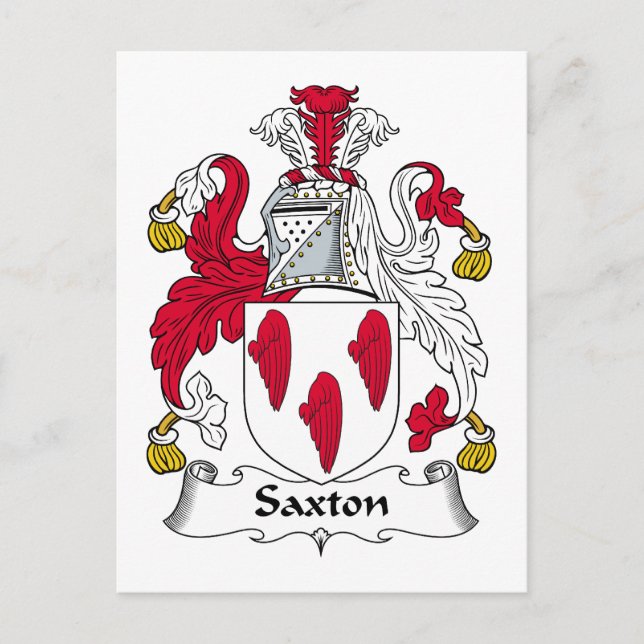 Saxton-Familienwappen Postkarte (Vorderseite)