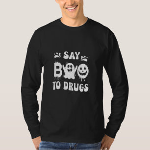 Say Boo zu Drogen Halloween Red Ribbon Week Awaren T-Shirt