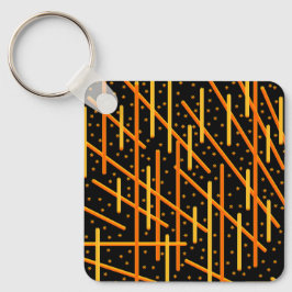 Say Cheese And Macaroni Cheesy Orange On Black Art Schlüsselanhänger