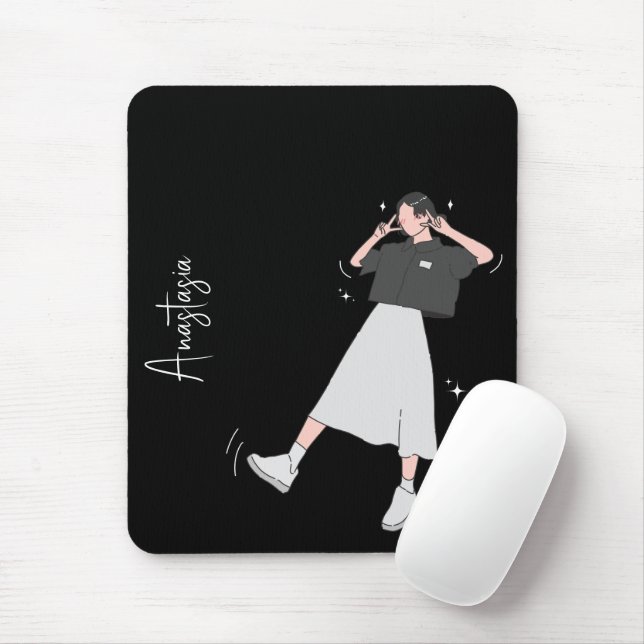 "Say Cheese" Ästhetische Girl individuell anpassba Mousepad (Mit Mouse)
