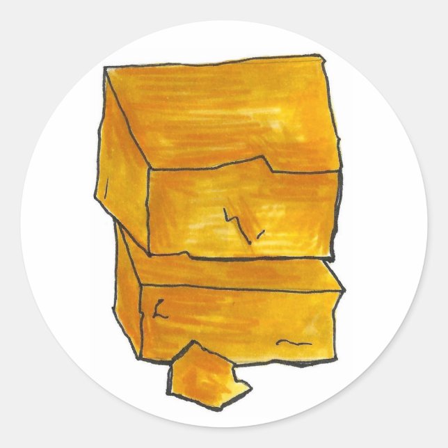 Say CHEESE Cheddar Feinschmecker Cooking Food Runder Aufkleber (Vorderseite)