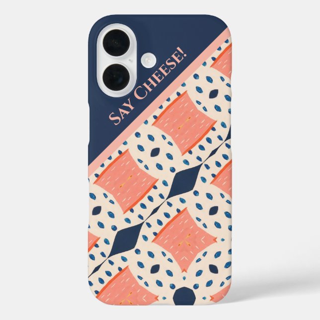 "Say Cheese" Fun & Funky Bio Muster Case-Mate iPhone Hülle (Rückseite)