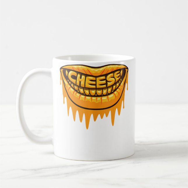 Say Cheese Funny Cheesy Smile Photography Gift Kaffeetasse (Links)