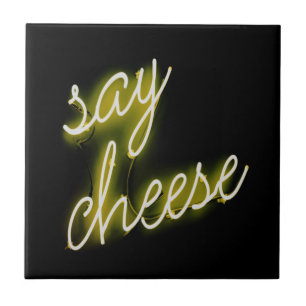 Say Cheese Neon Lights Fliese