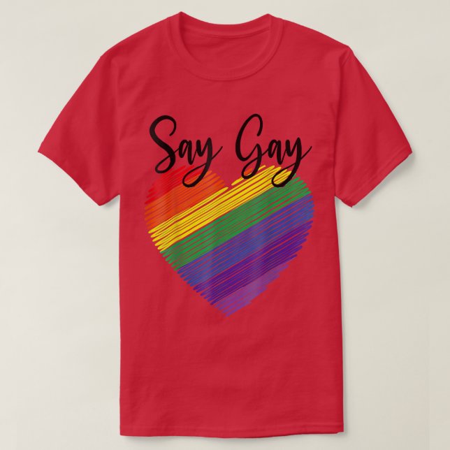 Say Gay Florida Trans Gay Pride Proud LQBTQ  T-Shirt (Design vorne)