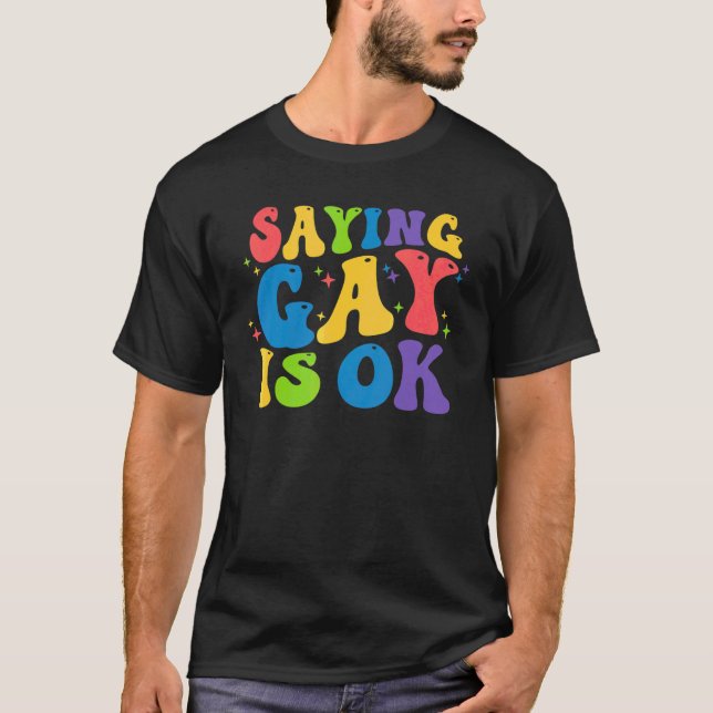 Say Gay Is Ok Florida Gay Pride Rainbow Lgbt Monat T-Shirt (Vorderseite)