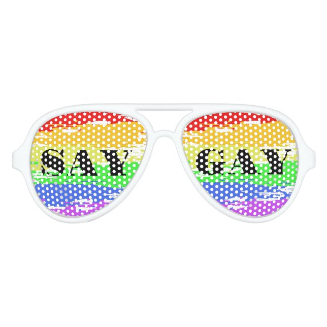 SAY GAY RAINBOW SUNGLASSEN PARTYBRILLE (Vorderseite)