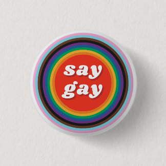 Say Gay Regenbogen-Taste LGBTQIA Button