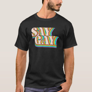Say Gay Retro Vintag Florida Es ist ok, schwul zu  T-Shirt