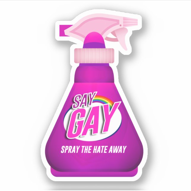 Say Gay Spray Aufkleber (Vorderseite)