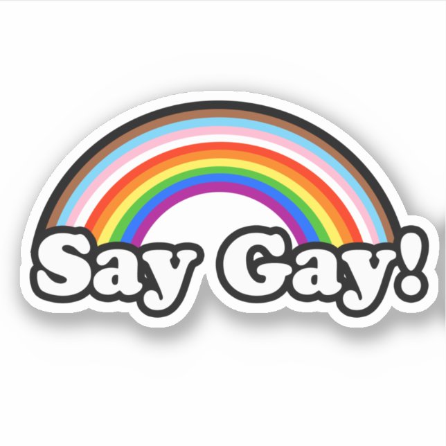 Say Gay Sticker (Vorderseite)