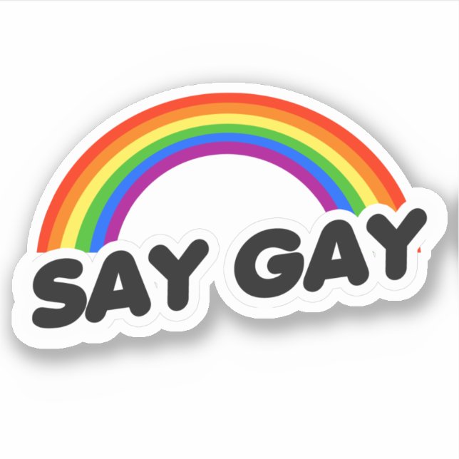 Say Gay Sticker (Vorderseite)
