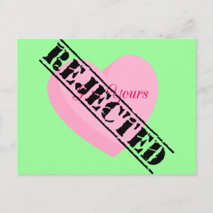 Say Happy Valentines with Rejection & Breakfast Feiertagspostkarte